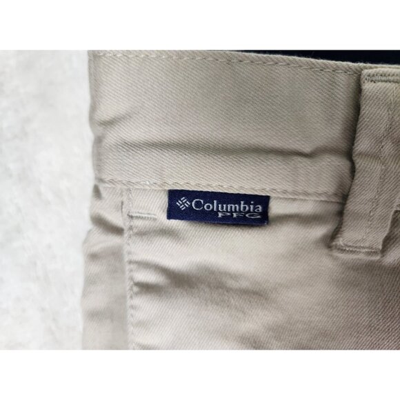 Columbia PFG Pants Mens 34x32 Regular Fit Performance Fishing Gear Outdoor Beige - Picture 3 of 16